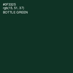 #0F3325 - Bottle Green Color Image